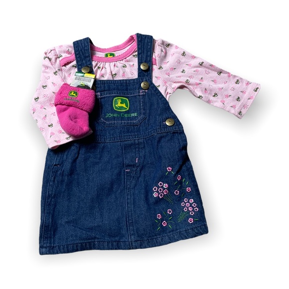 John Deere Matching Sets Nwt John Deere Baby Girl Outfit Flowers